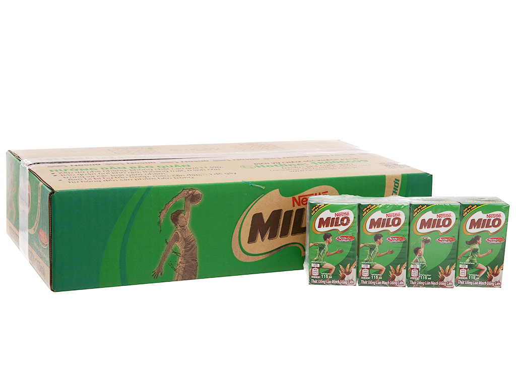 Thức uống lúa mạch Milo hộp giấy 115 ml Thùng 48 hộp